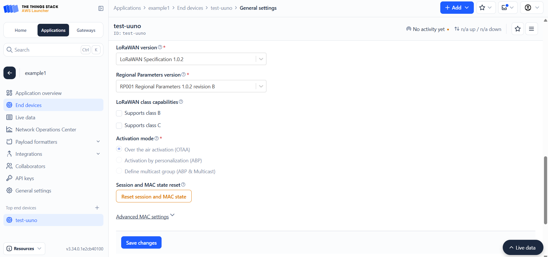 Advanced MAC Settings