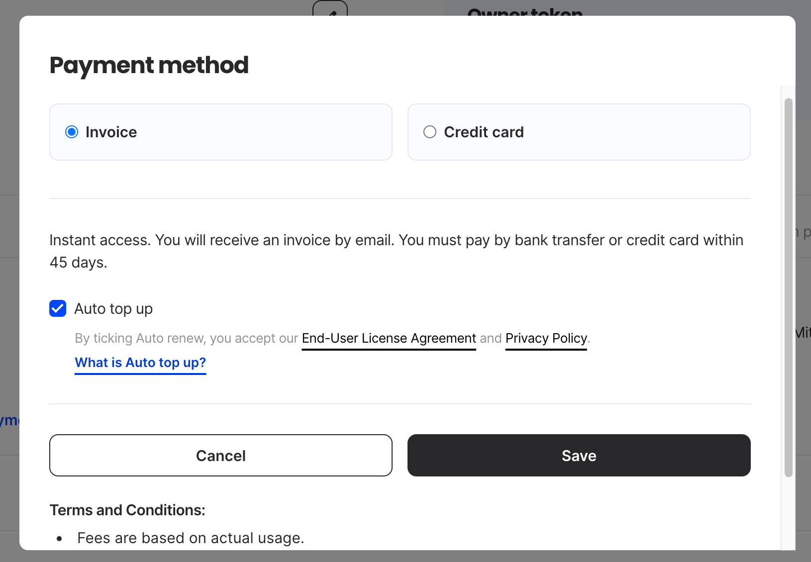 Auto Top-Up Renewal option in Gateway Fleet