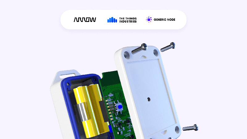 Arrow Electronics and The Things Industries collaborate on LoRaWAN® device design, manufacturing and security provisioning using Generic Node