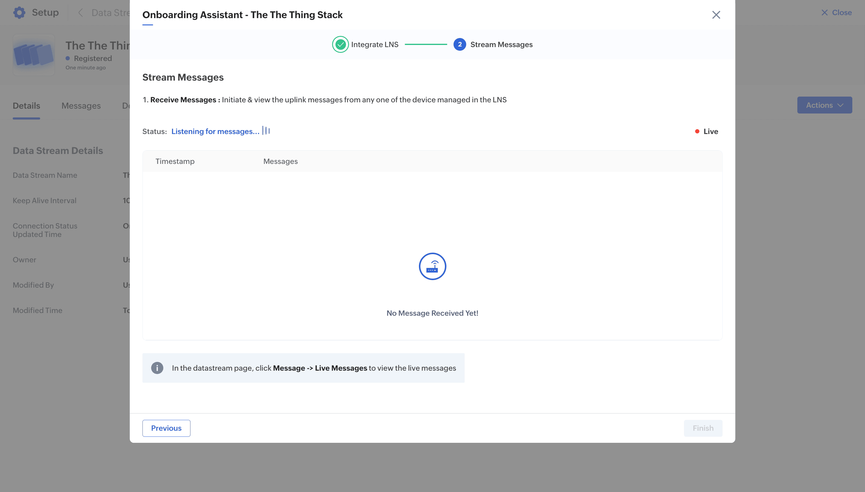 Message Viewer in Onboarding Assistant